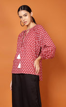 Load image into Gallery viewer, LIBBY LEAF TOP - RED