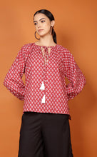 Load image into Gallery viewer, LIBBY LEAF TOP - RED
