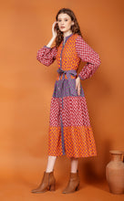 Load image into Gallery viewer, LIBBY LEAF TIERED DRESS