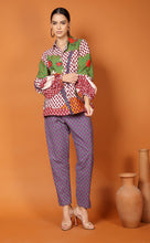 Load image into Gallery viewer, LIBBY LEAF STRAIGHT PANT-PURPLE