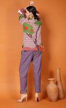 Load image into Gallery viewer, LIBBY LEAF STRAIGHT PANT-PURPLE