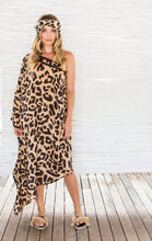 Load image into Gallery viewer, Leopard one shoulder kaftan