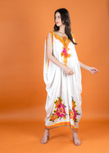 Load image into Gallery viewer, PEONY BEADED KAFTAN WITH SLIP