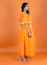 Load image into Gallery viewer, POPPY MAXI SKIRT W LACE BELT TANGERINE