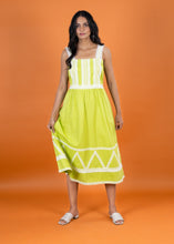 Load image into Gallery viewer, POPPY STRAP LACE DRESS LIME