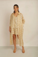 Load image into Gallery viewer, SUN LUREX SHIRT DRESS WITH SASH BELT