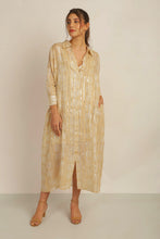 Load image into Gallery viewer, SUN LUREX SHIRT DRESS WITH SASH BELT