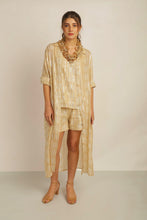Load image into Gallery viewer, SUN LUREX SHIRT DRESS WITH SASH BELT