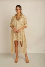 Load image into Gallery viewer, SUN LUREX SHIRT DRESS WITH SASH BELT