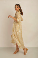 Load image into Gallery viewer, SUN LUREX SHIRT DRESS WITH SASH BELT