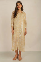 Load image into Gallery viewer, SUN LUREX SHIRT DRESS WITH SASH BELT