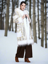 Load image into Gallery viewer, KALI EMBELLISHED  COAT IVORY