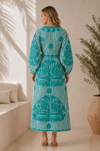 Load image into Gallery viewer, AWANA STRIPES DRESS - AQUA