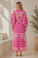 Load image into Gallery viewer, AWANA STRIPES DRESS-PINK