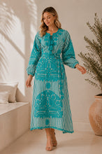 Load image into Gallery viewer, AWANA STRIPES DRESS - AQUA