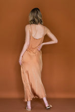 Load image into Gallery viewer, MOLLY V NECK SLIP DRESS - COPPER