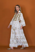 Load image into Gallery viewer, AYANA  MAXI DRESS w drawstring- IVORY