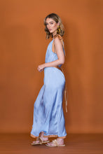Load image into Gallery viewer, MOLLY  ONE-SHLDER DRESS w SASH BELT - BLUE