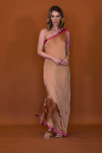 Load image into Gallery viewer, MOLLY  ONE-SHLDER DRESS w SASH BELT - COPPER