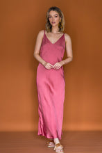 Load image into Gallery viewer, MOLLY V NECK SLIP DRESS -  PINK