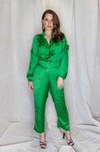 Load image into Gallery viewer, SILVIA STRAIGHT PANTS- EMERALD