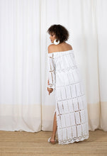 Load image into Gallery viewer, HEIDY Maxi White Dress with Sash Belt