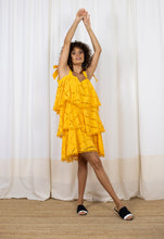 Load image into Gallery viewer, HEIDY 3-Tier Marigold Short Dress