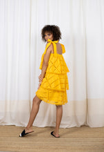 Load image into Gallery viewer, HEIDY 3-Tier Marigold Short Dress
