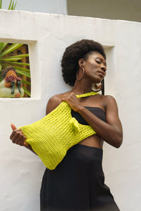 MALEE CROCHET TOTE - LIME