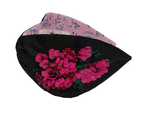 Beautifully crafted Headband  - Black and pink